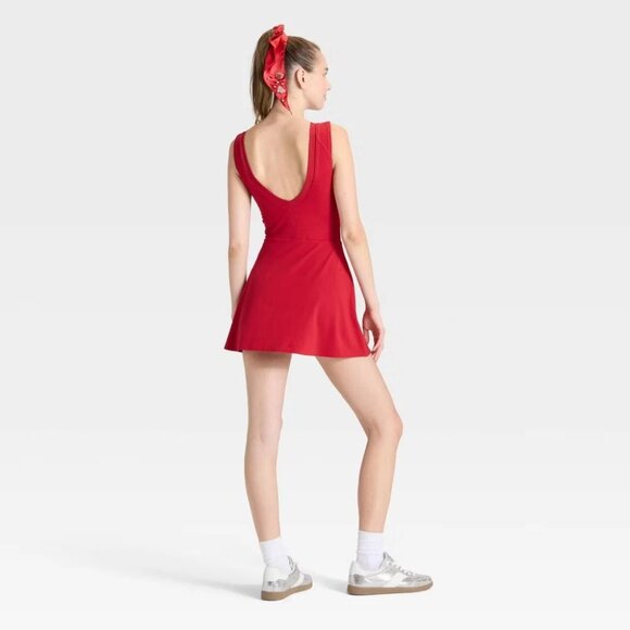 NEW JoyLab Game Day High Neck Low Back Active Dress - Red - Size 2X - Picture 2 of 10